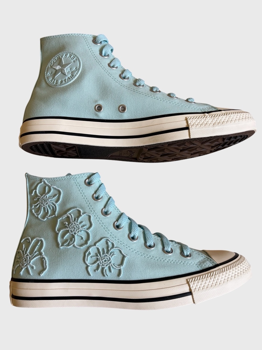 NWB Converse CTAS Hi Floral Sneakers Women's Size 9 Rained Out Blue Pastelcore - Picture 5 of 16